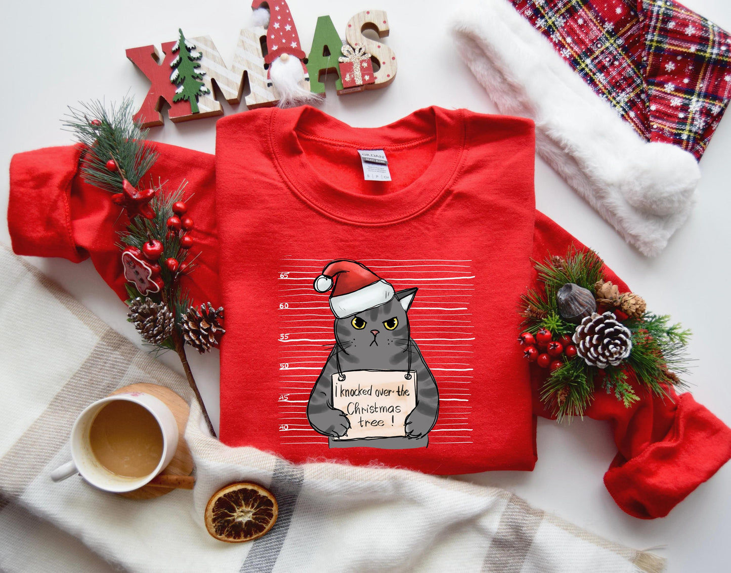 Christmas Tree Cat Sweater V3