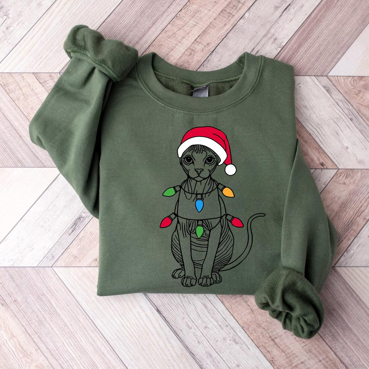 Sphynx Cat Christmas Sweater V