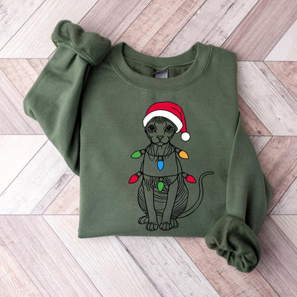 Sphynx Cat Christmas Sweater V