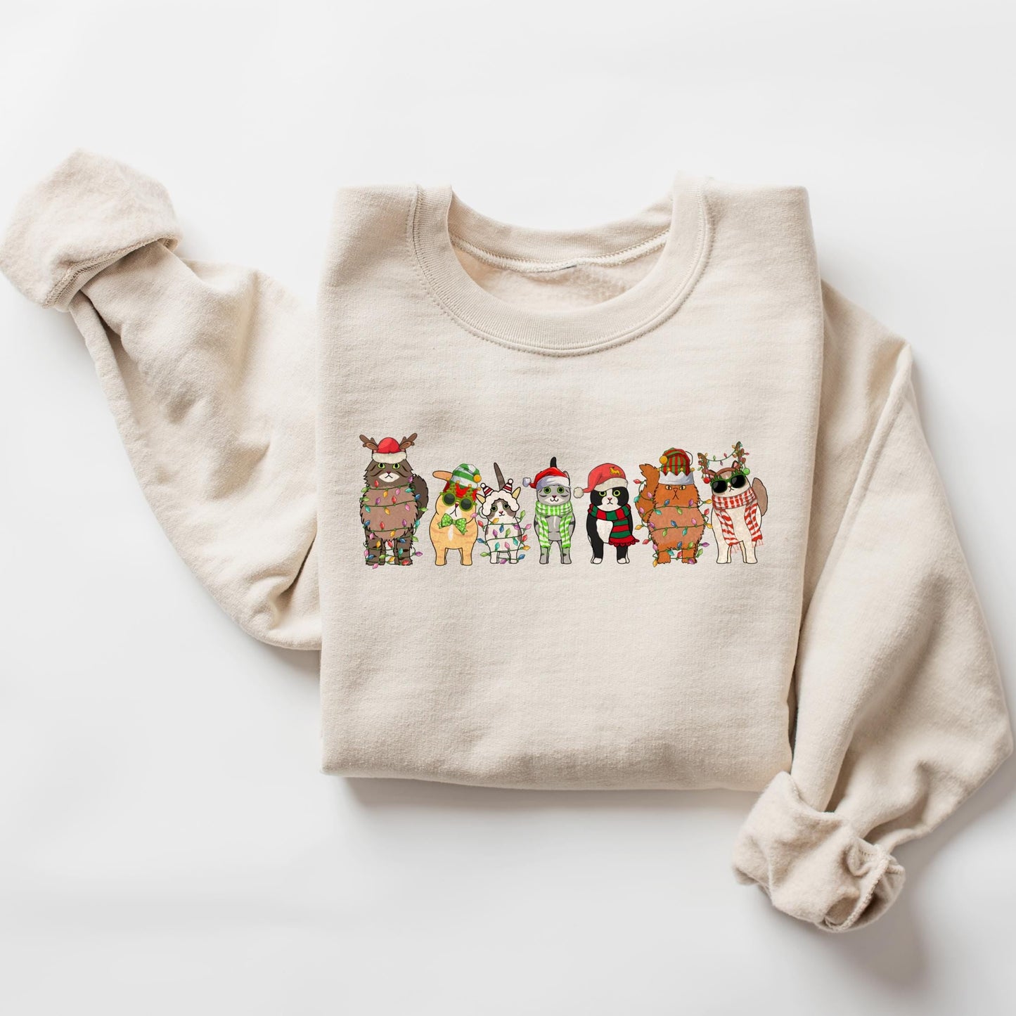 Cute Cat Christmas Sweatshirt