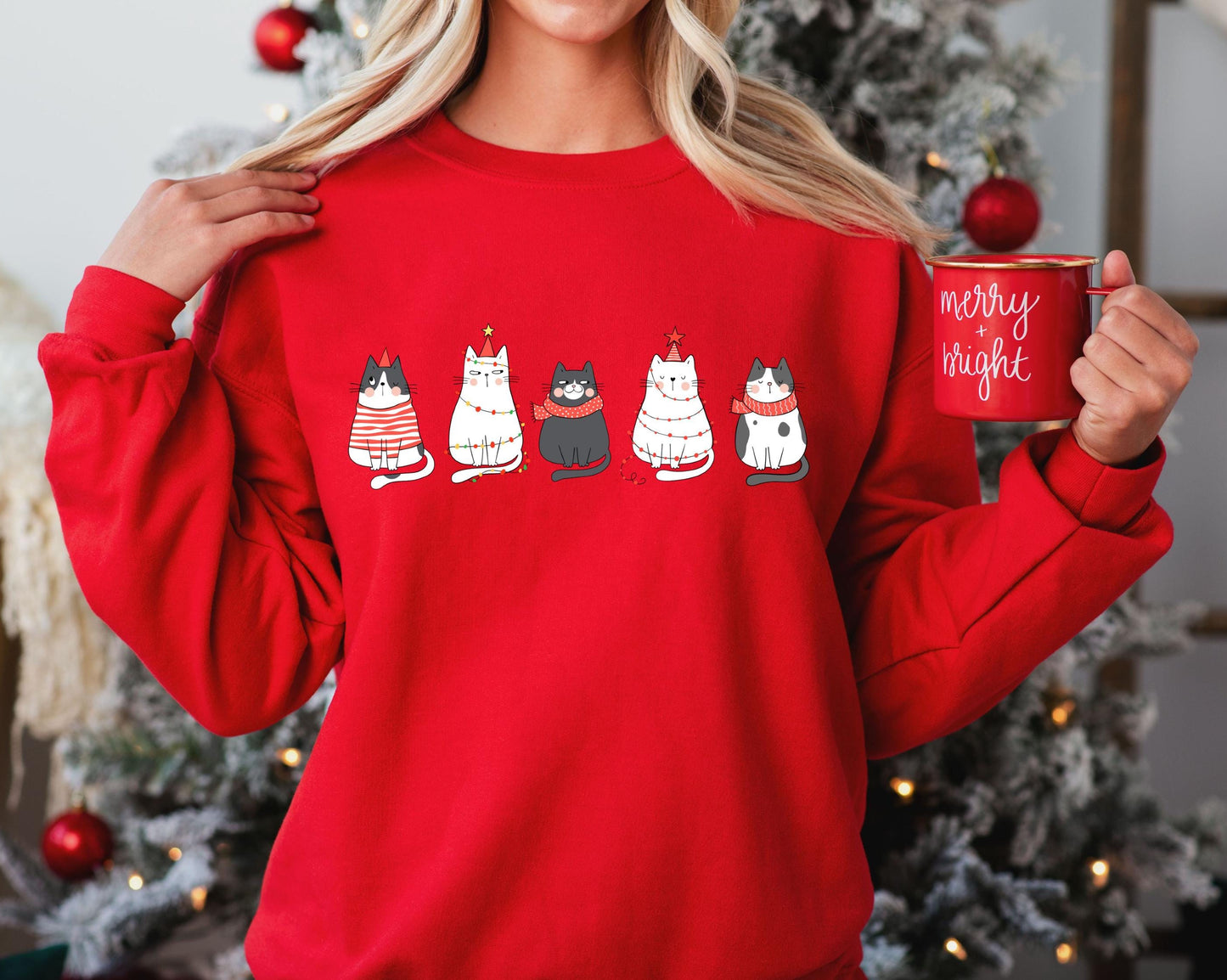 Cute Cat Christmas Sweater V2