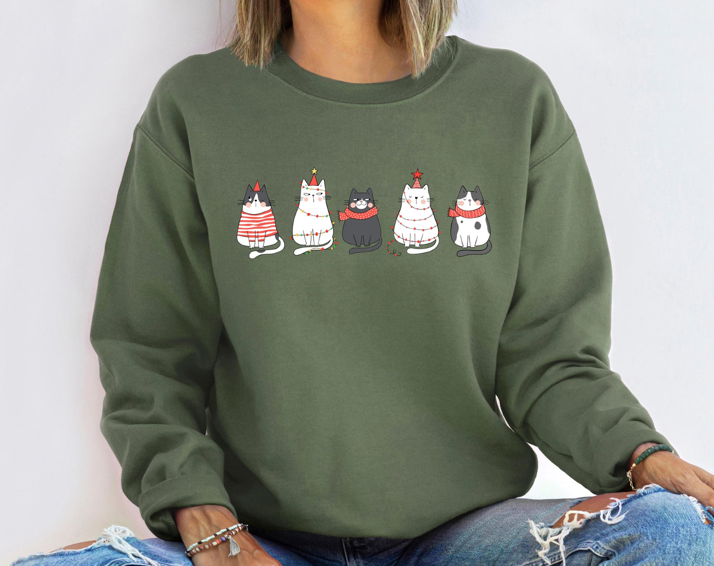 Cute Cat Christmas Sweater V2