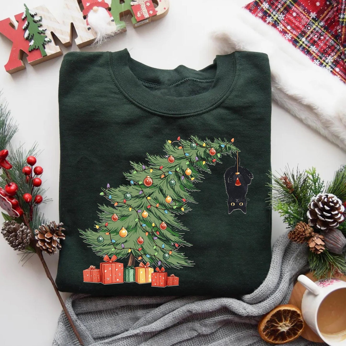 Funny Cat Christmas Sweater V