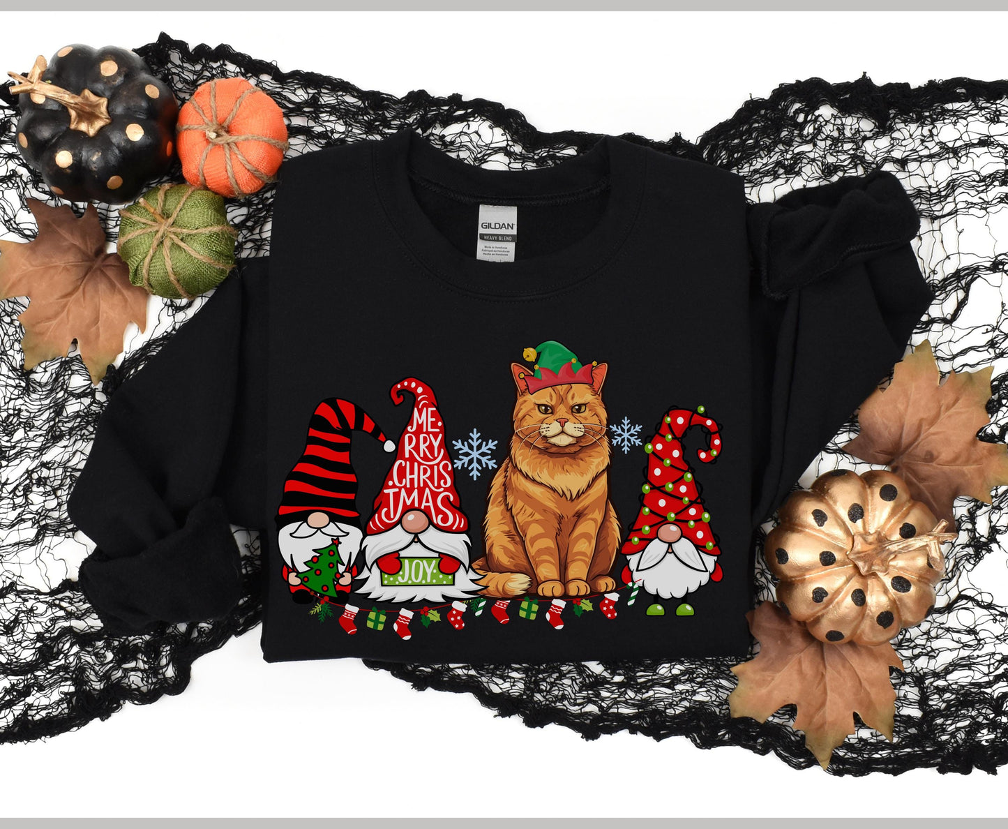 Ginger Christmas Cat Sweater