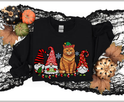 Ginger Christmas Cat Sweater