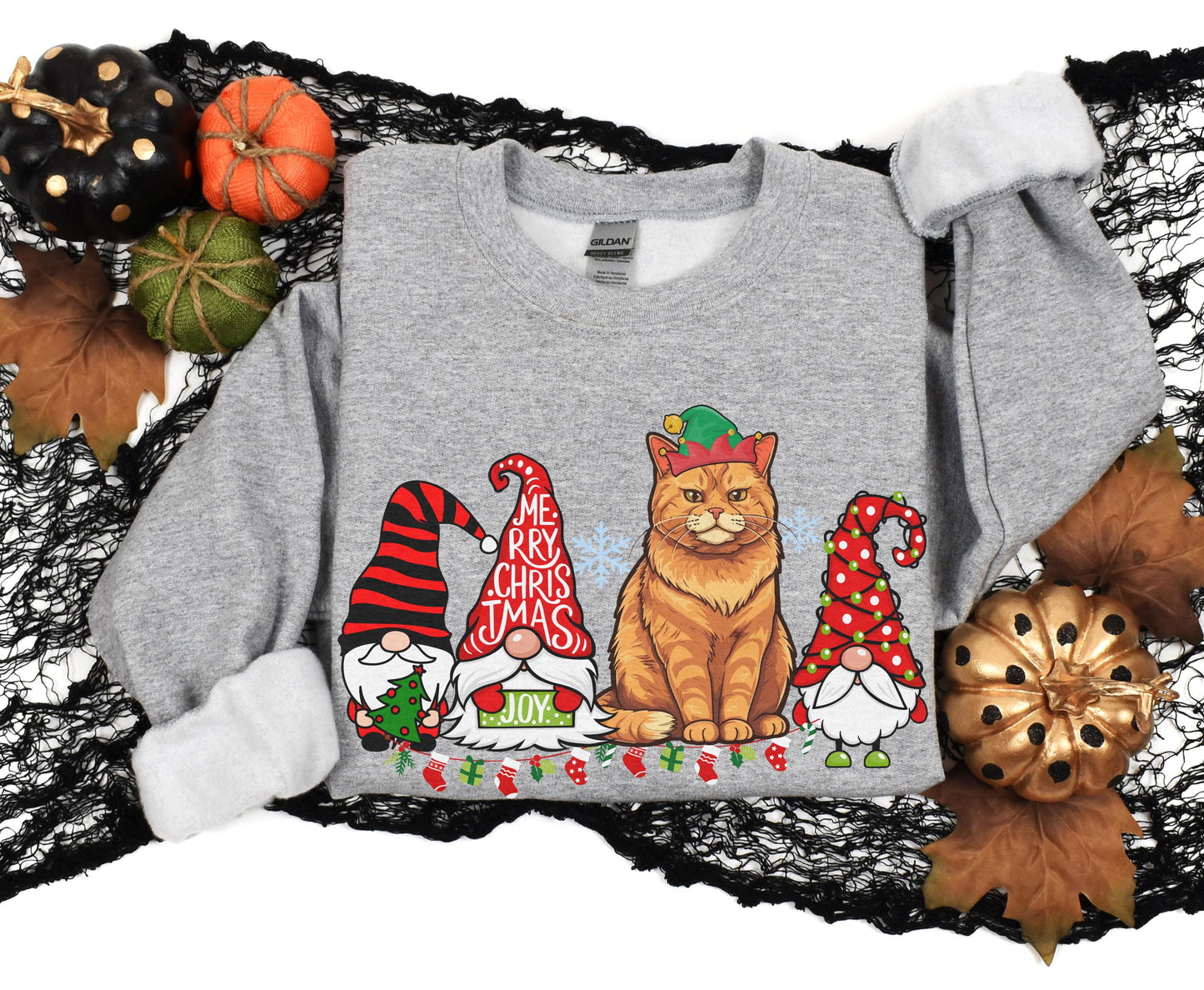 Ginger Christmas Cat Sweater