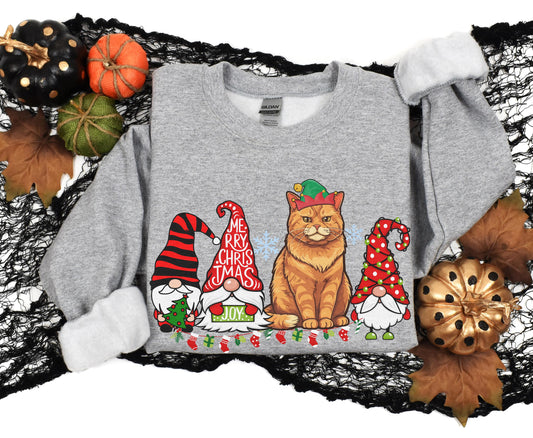 Ginger Christmas Cat Sweater