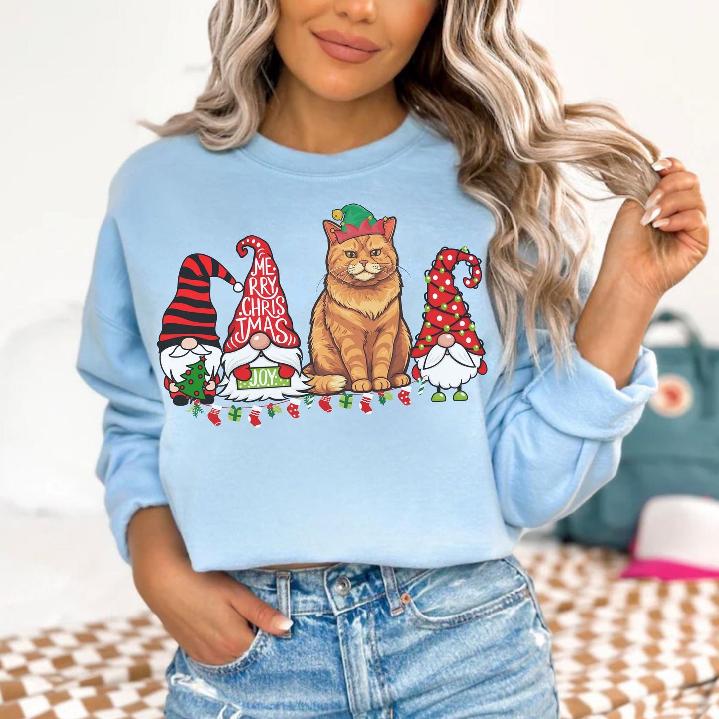Ginger Christmas Cat Sweater