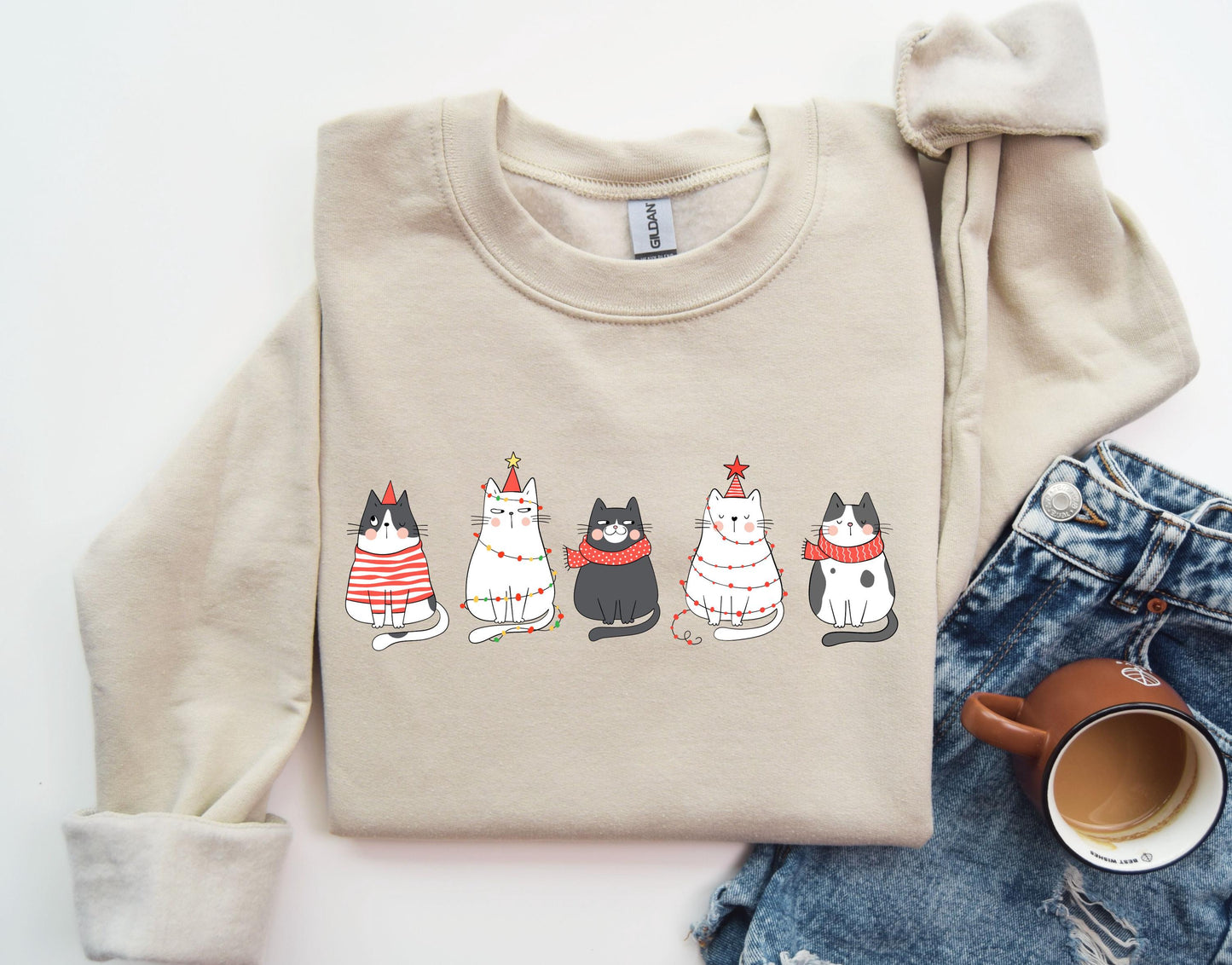 Cute Cat Christmas Sweater V2