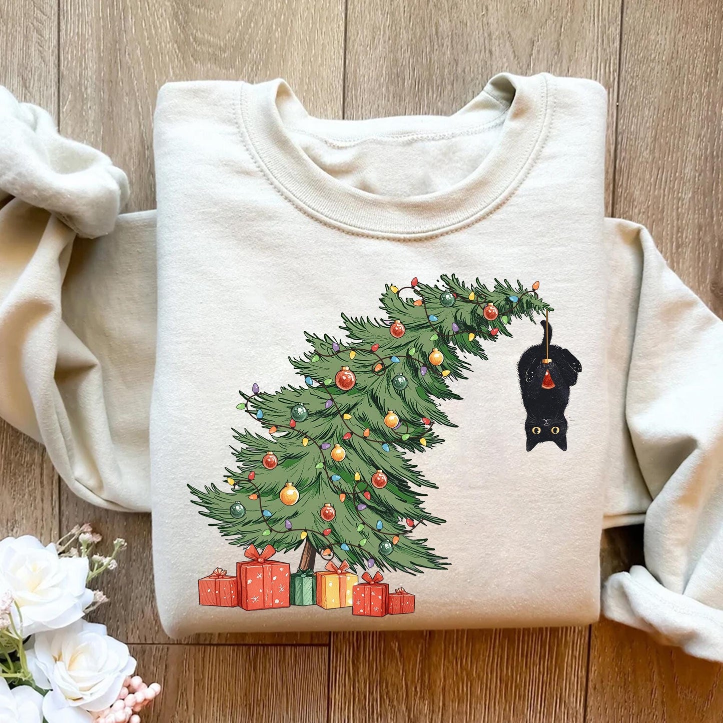 Funny Cat Christmas Sweater V