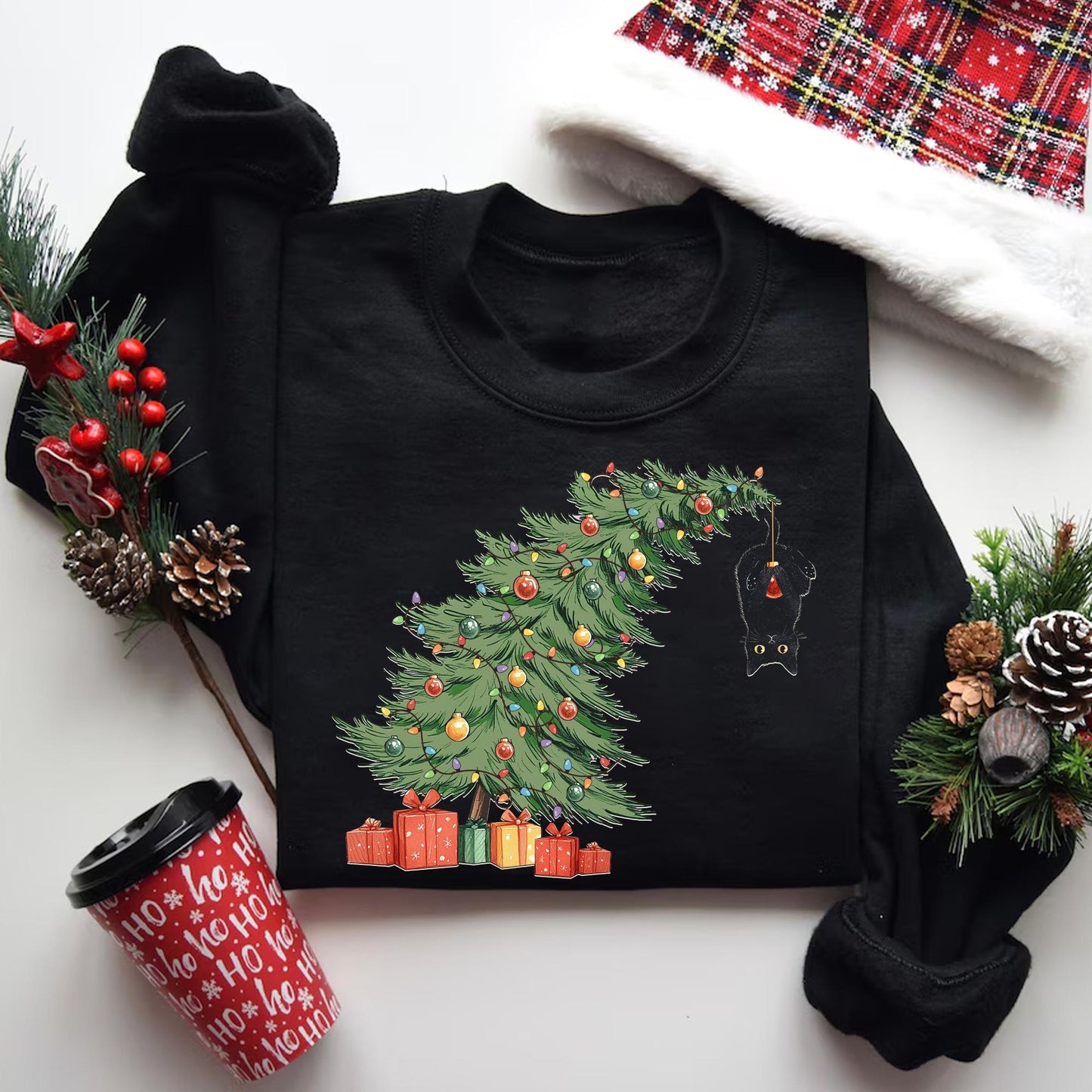 Funny Cat Christmas Sweater V