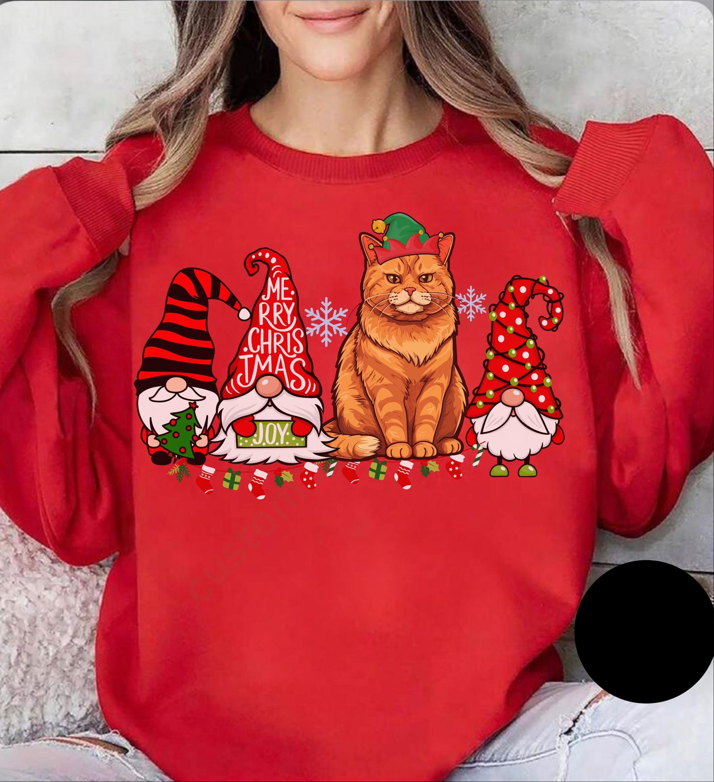 Ginger Christmas Cat Sweater