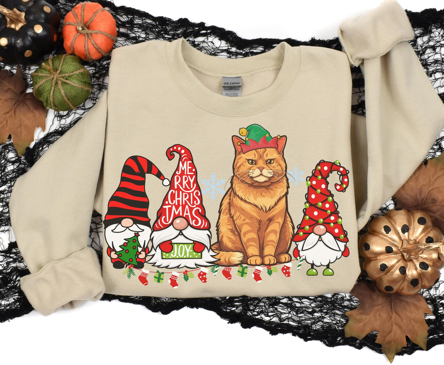 Ginger Christmas Cat Sweater