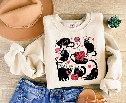 Cat Valentine Heart Sweater