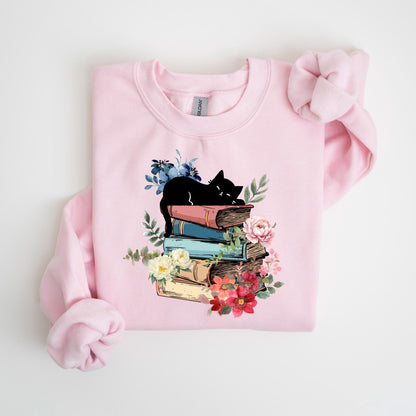 Cat Book Sweatshirt V4