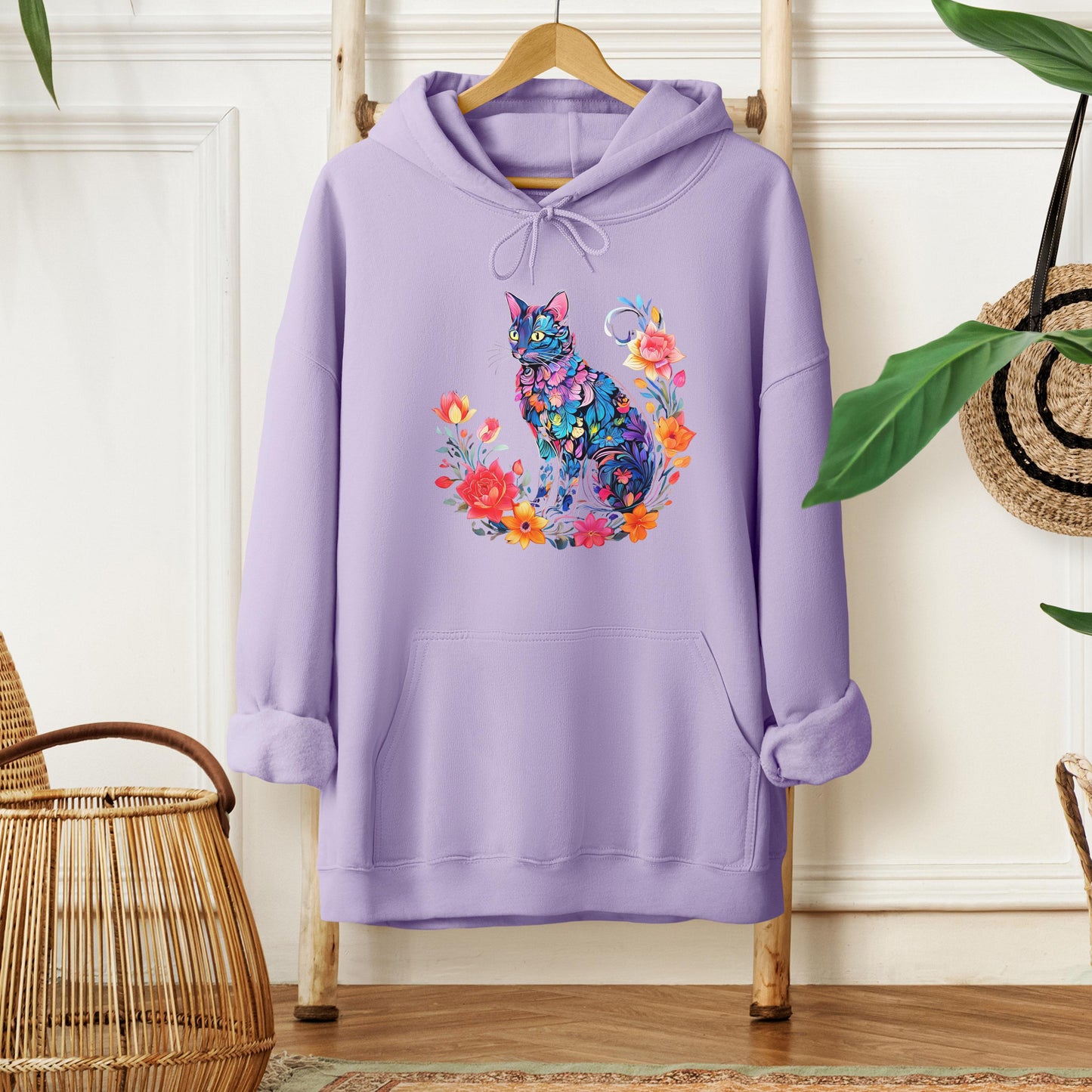 Floral Cat Hoodie 2026