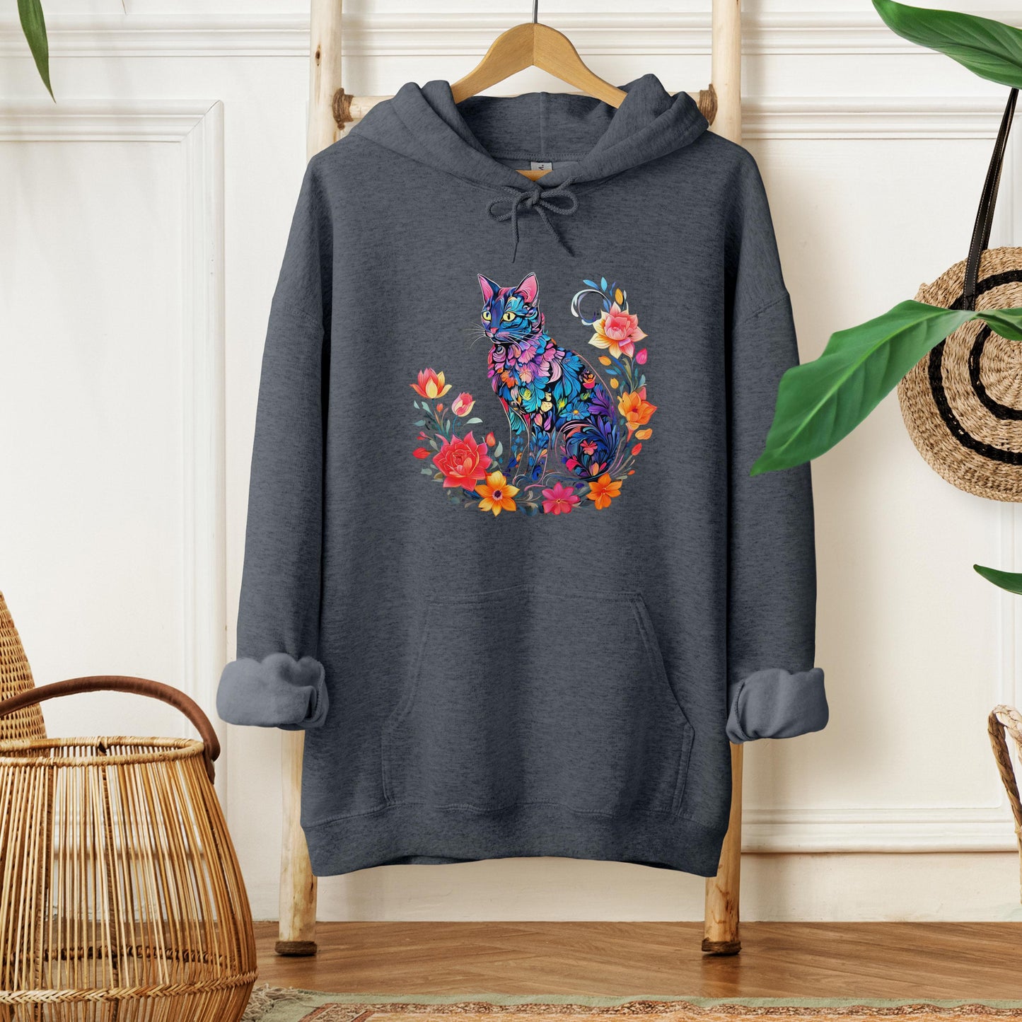 Floral Cat Hoodie 2026