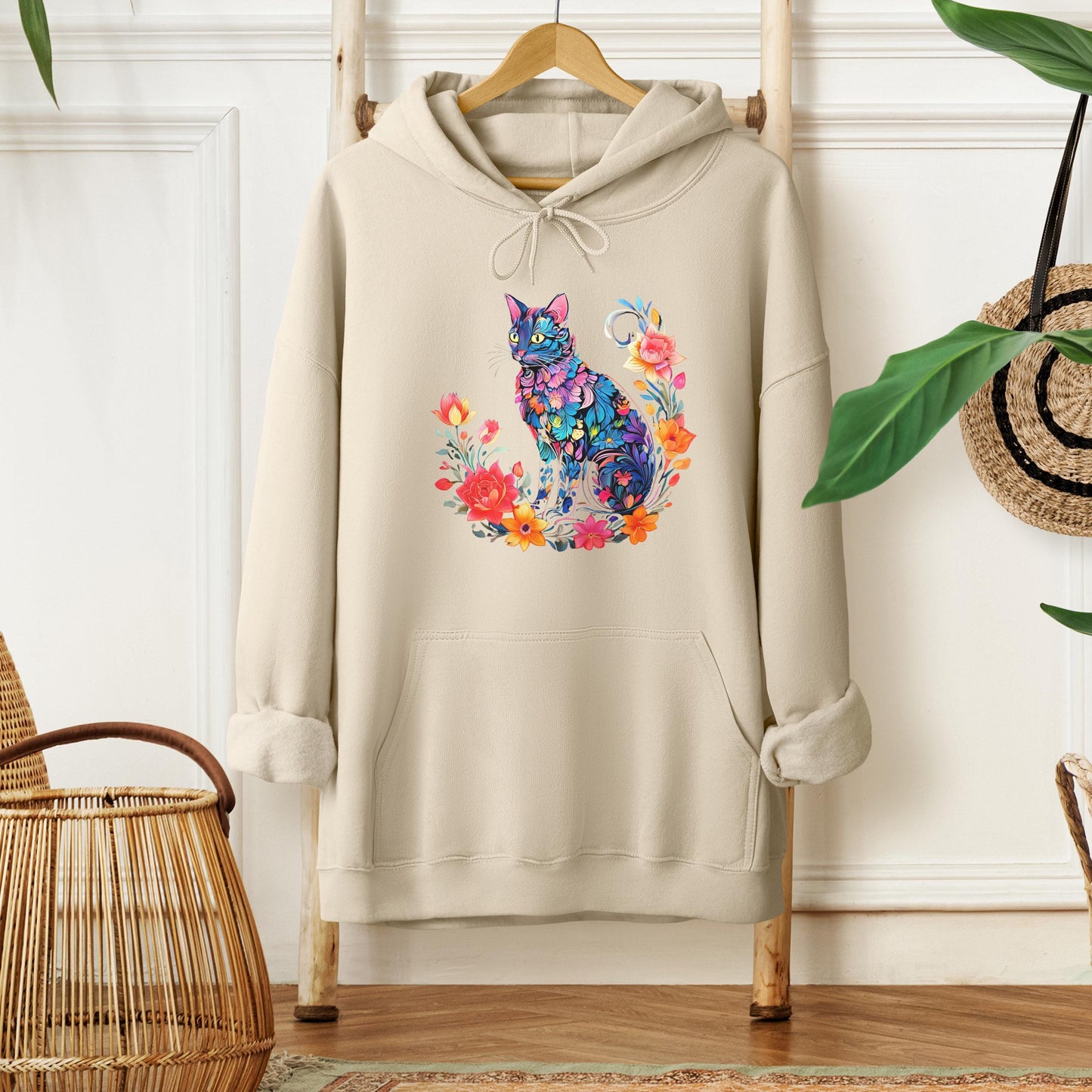 Floral Cat Hoodie 2026