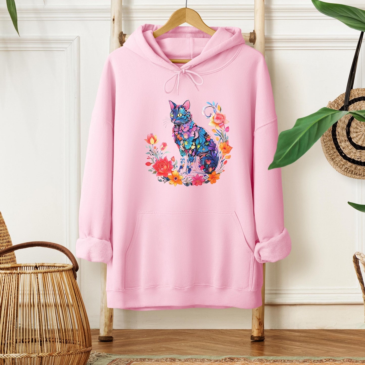 Floral Cat Hoodie 2026
