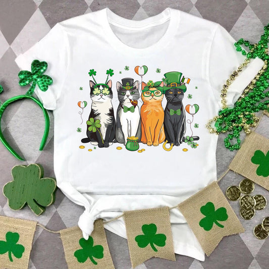 St Patrick's Day Cat Tee V2