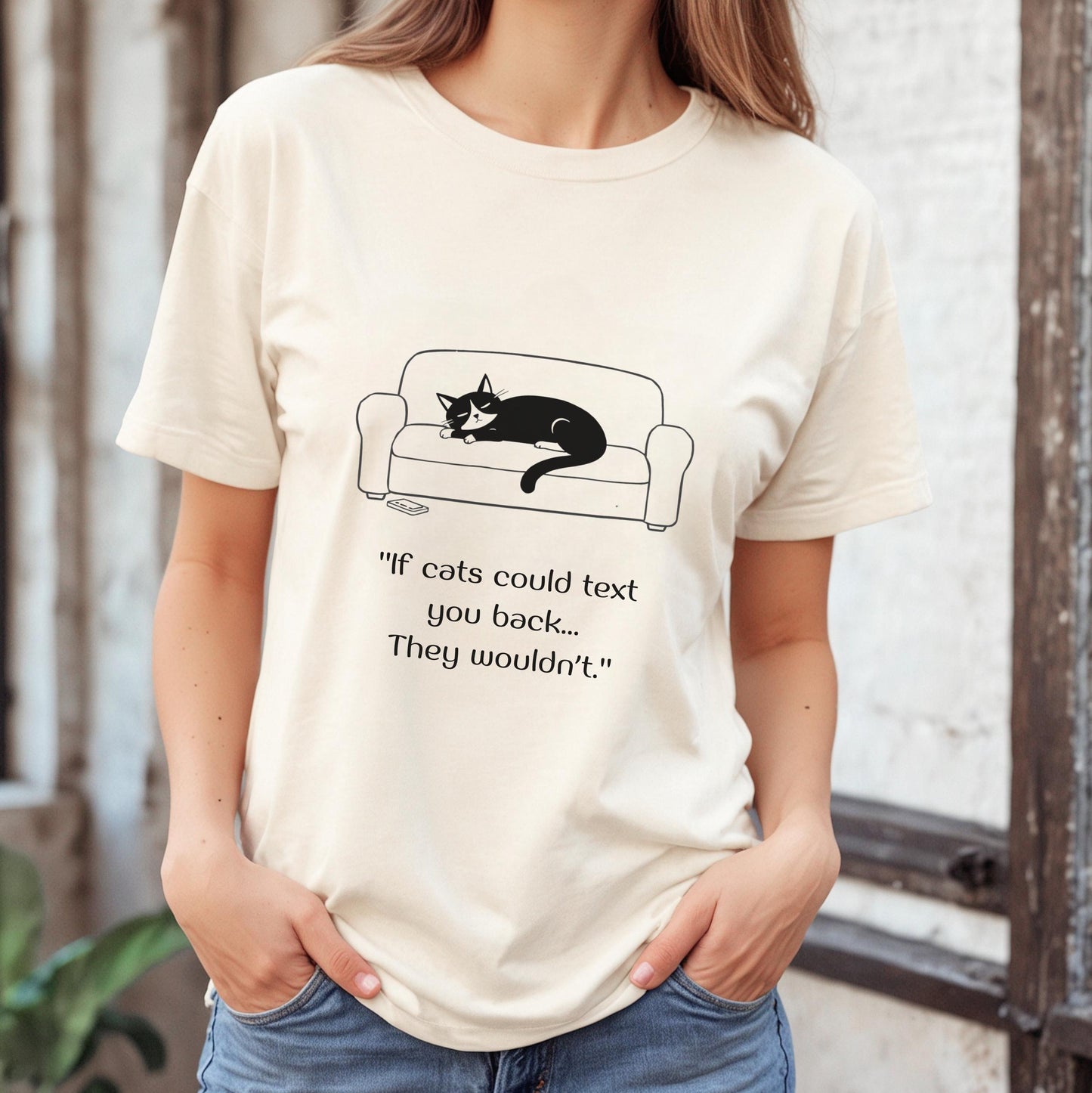 Funny Cat Text Tee
