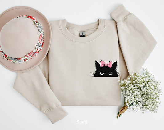Cat Peeking Sweater