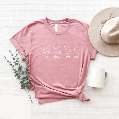 Un Deux Trois Cat Tee V17