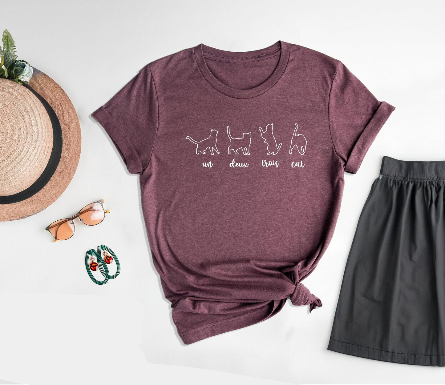 Un Deux Trois Cat Tee V17