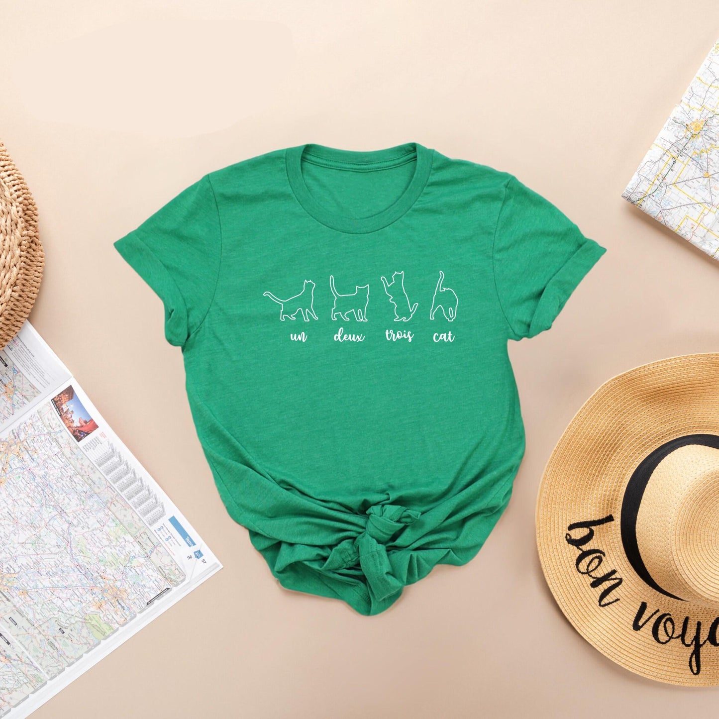 Un Deux Trois Cat Tee V12