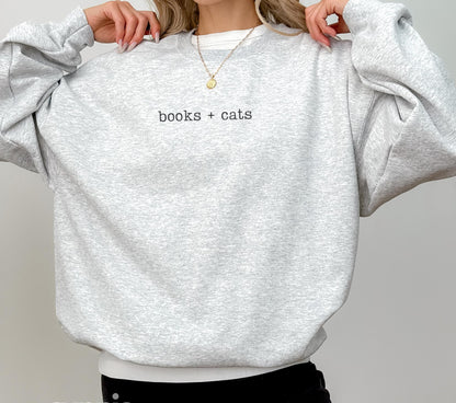 Books & Cats Sweater New