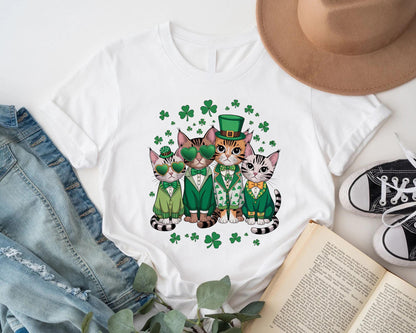 St Patrick's Day Cat Tee V3
