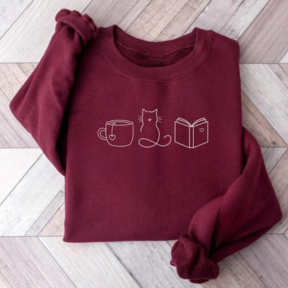 Cat Book Sweater V6