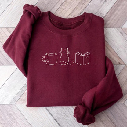 Coffee Cats Book Sweater