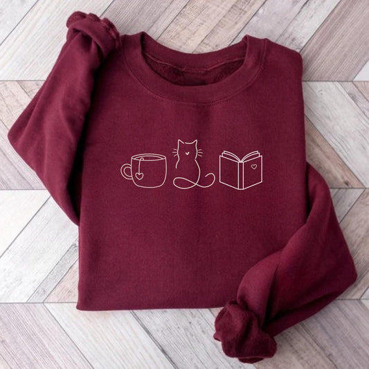 Coffee Cats Book Sweater