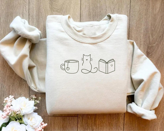 Cat Book Sweater V6