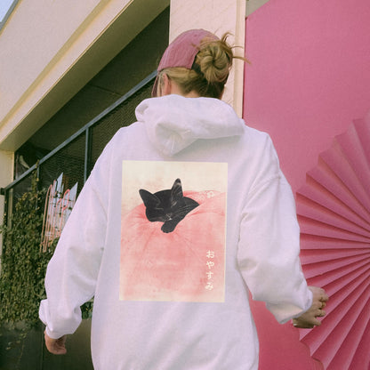 Japanese Pink Cat Hoodie