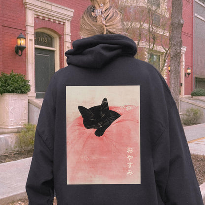 Japanese Pink Cat Hoodie