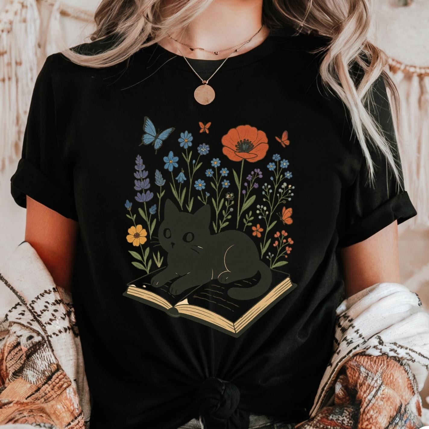 Floral Cat Shirt
