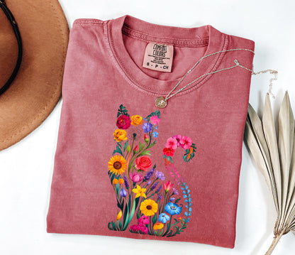 Floral Cat Shirt V8