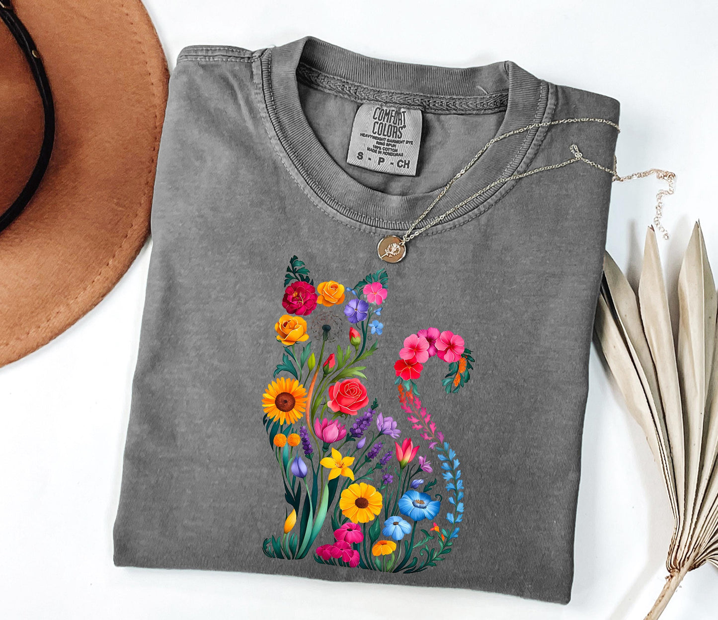 Floral Cat Shirt V8