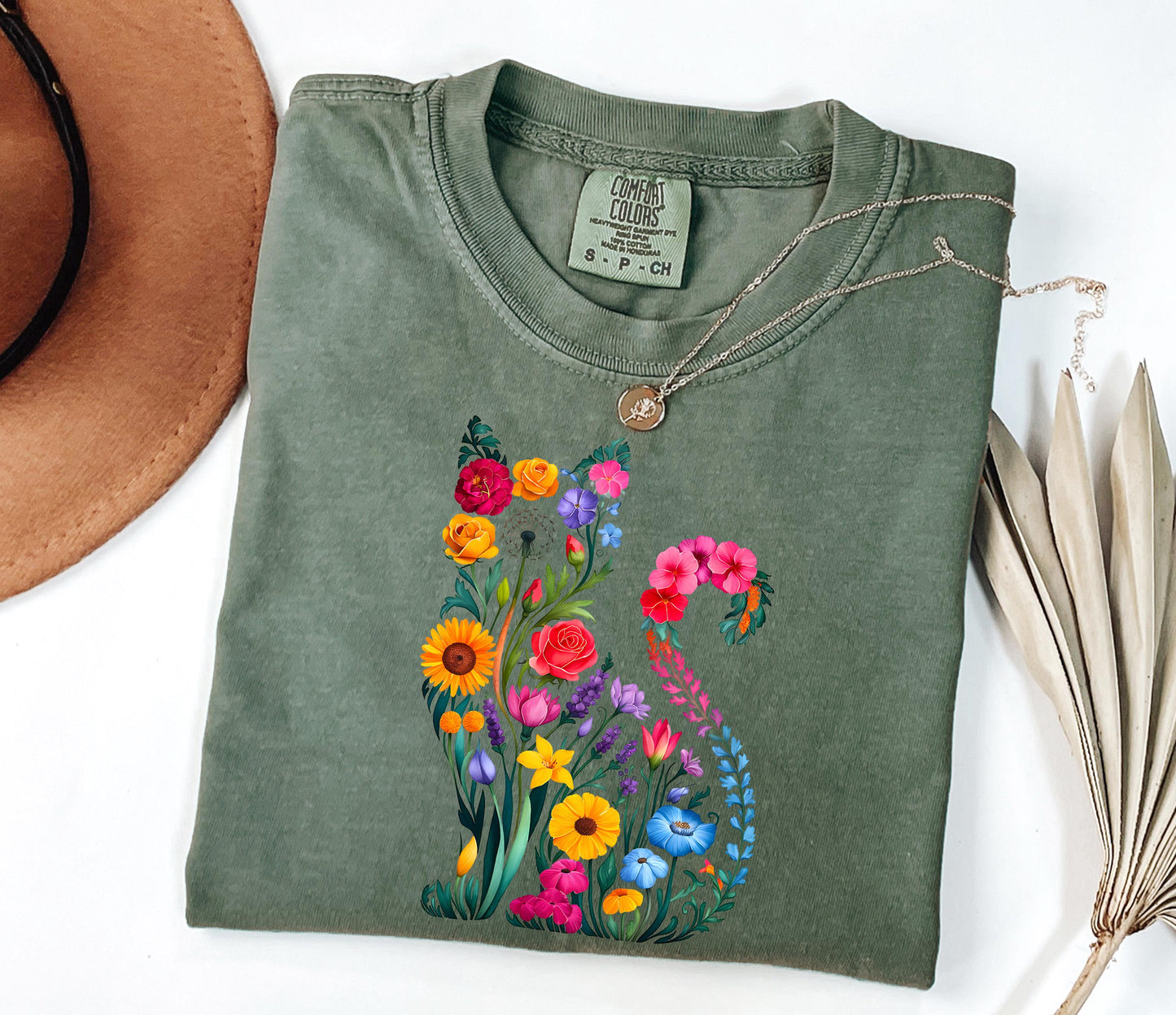 Floral Cat Shirt V8