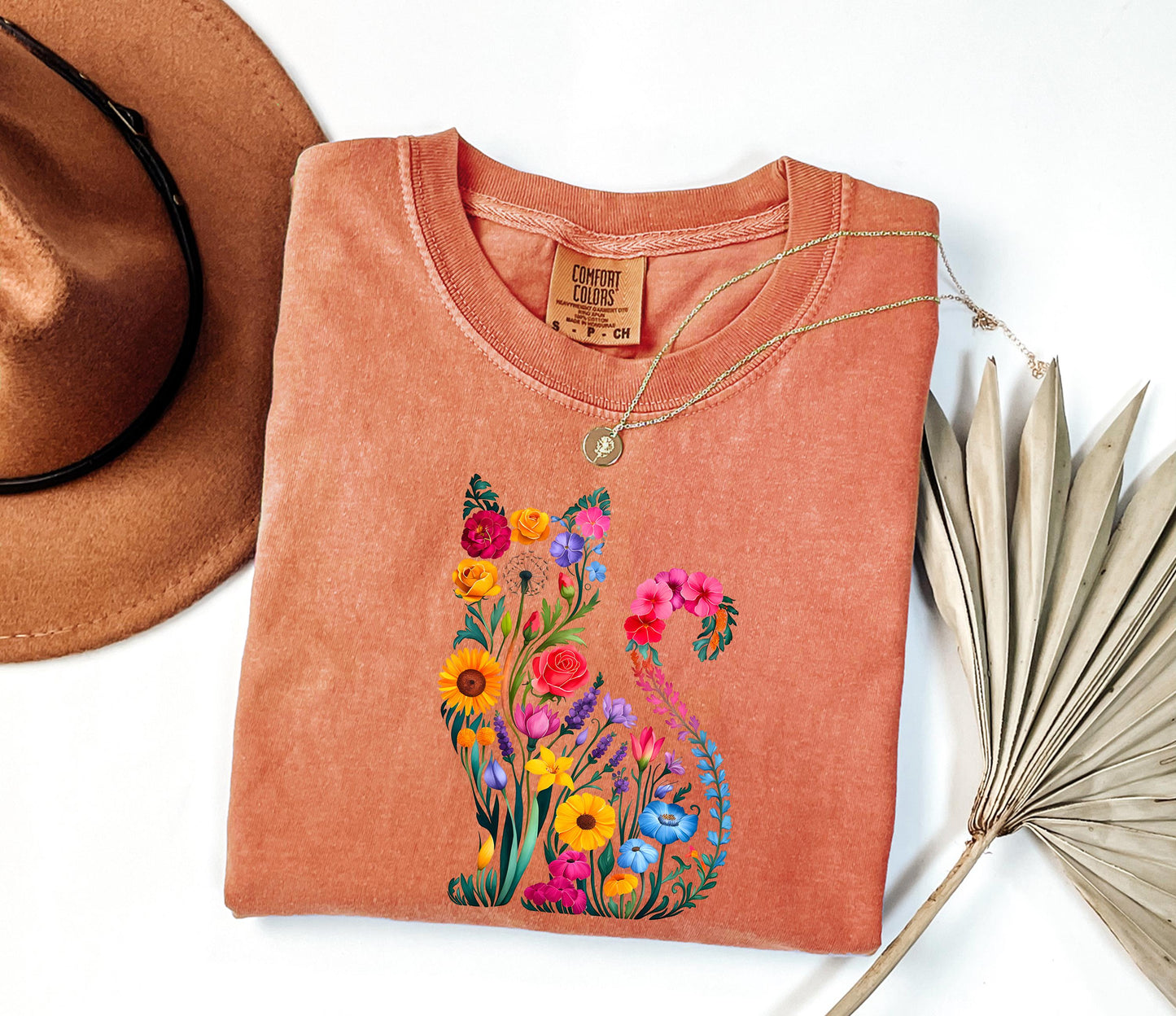 Floral Cat Shirt V8