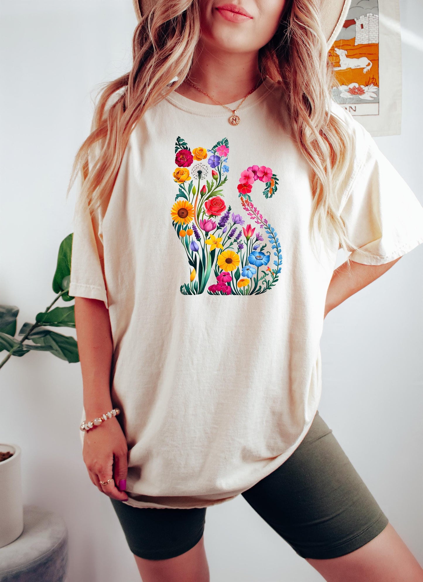 Floral Cat Shirt V8