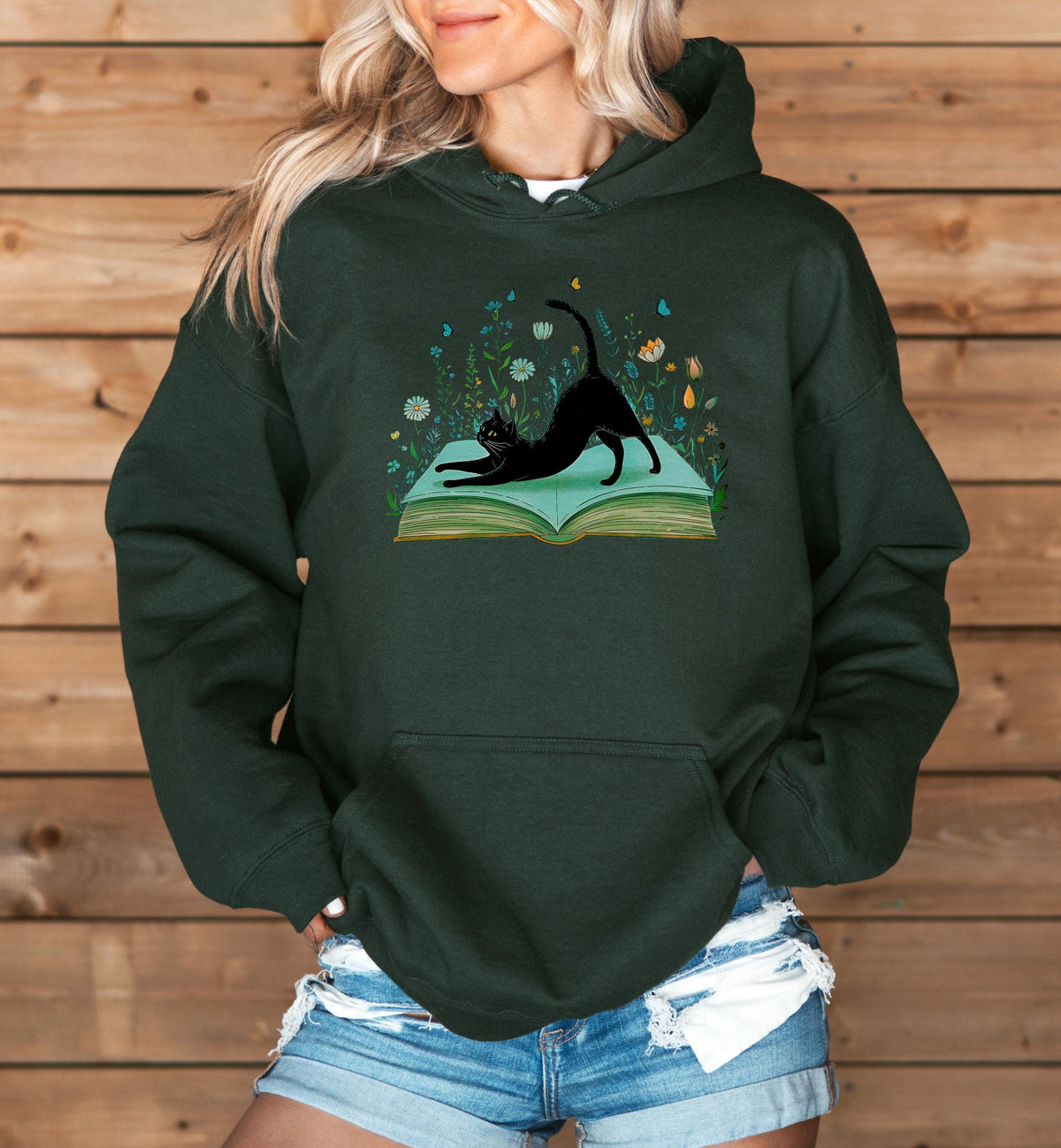 Boho Floral Book Hoodie