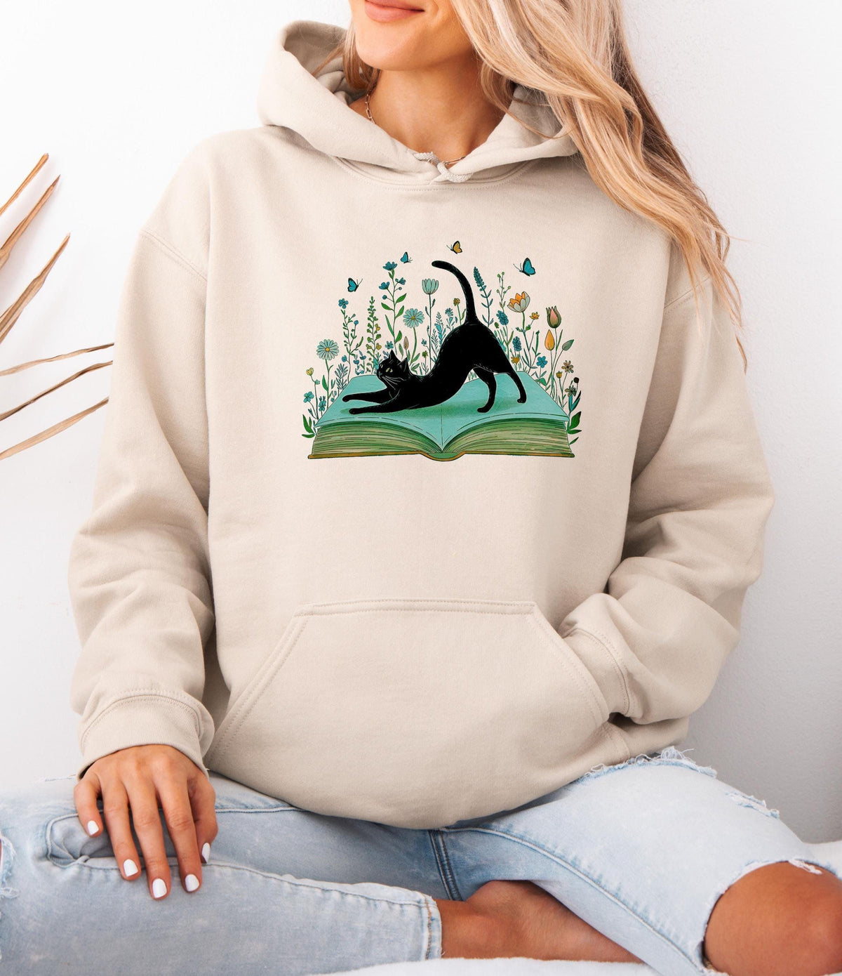 Boho Floral Book Hoodie
