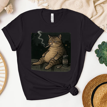 Funny Cat Smoke Tee