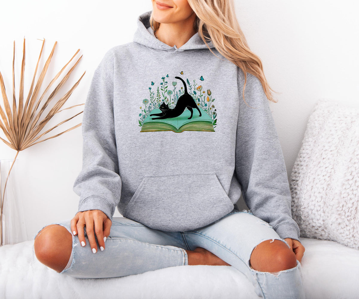 Boho Floral Book Hoodie