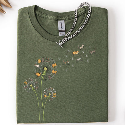 Fly Dandelion Cats T-Shirt