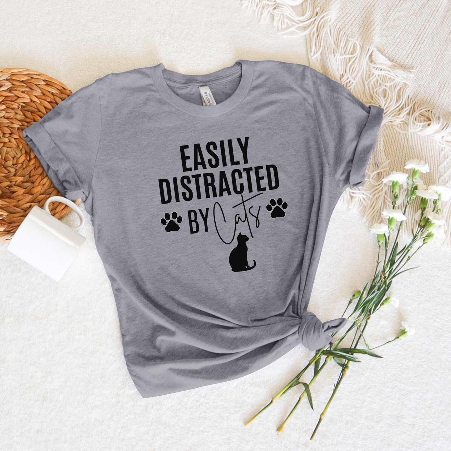 Easily Distracted By Cats T-Shirt 9