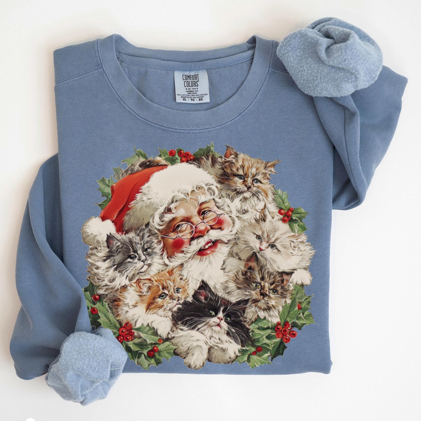 Santa Christmas Cat Sweater